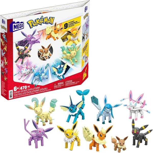Mega Construx™ Pokémon™ Pack de Evoluciones de Eevee, Juguete de Construcción para Niños +6 Años (Mattel GFV85)
